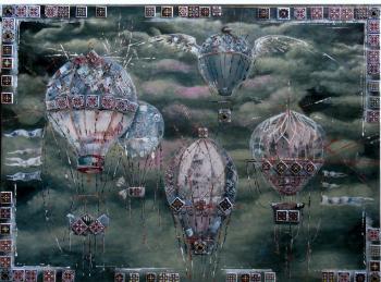 Decorative and large painting "Flight". Shurshakov Igor