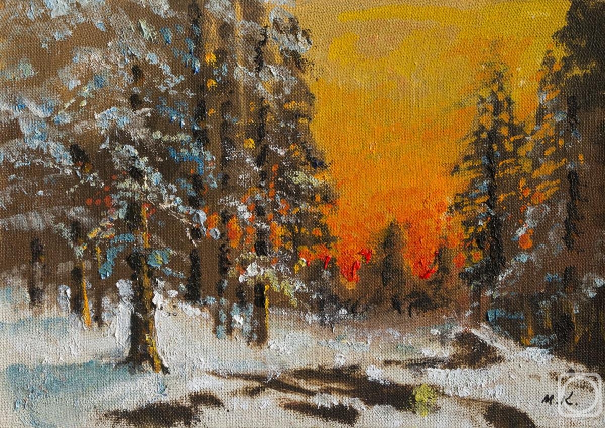 Kremer Mark. Winter sun in the forest