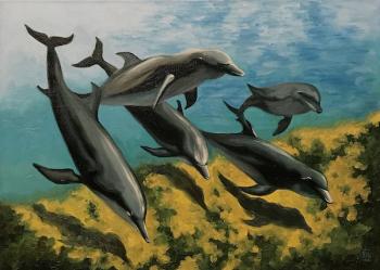 Dolphin flock. Lukaneva Larissa