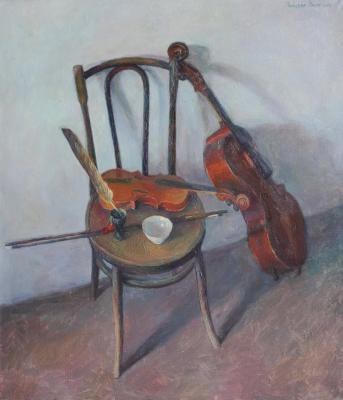 Still life with violin. Zaitseva Anastasia