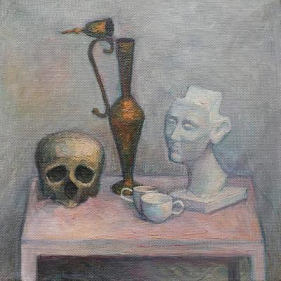 Still life with a skull. Zaitseva Anastasia
