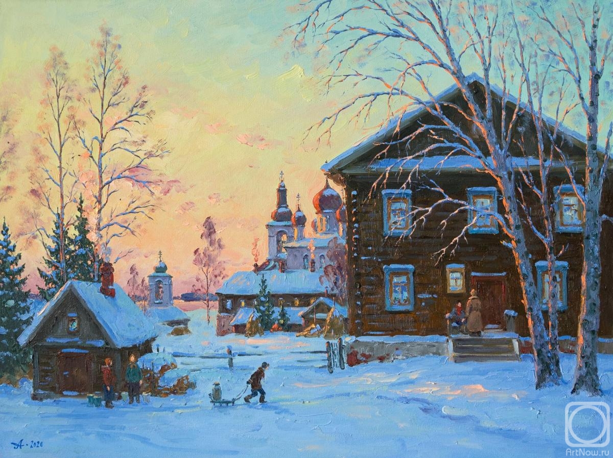Alexandrovsky Alexander. Winter evening in Goritsy