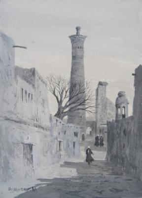 Street views of the Kalyan minaret