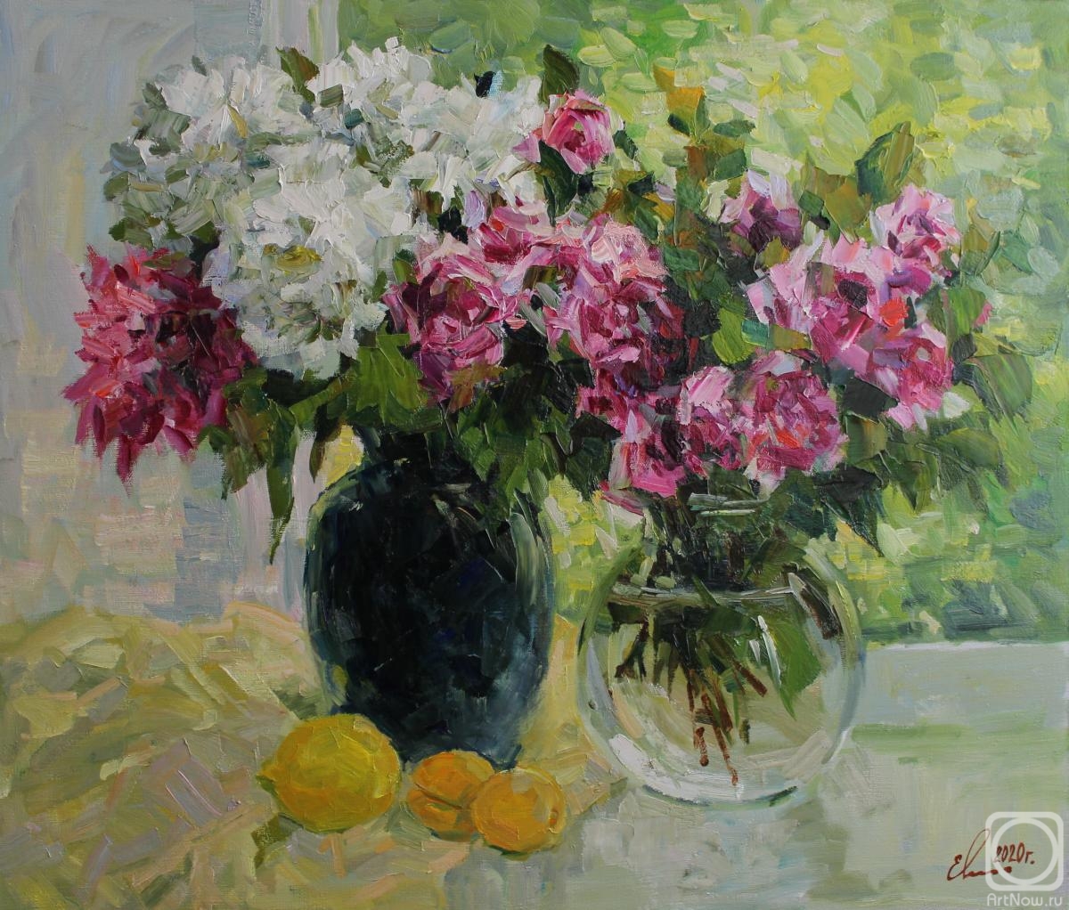 Malykh Evgeny. Peonies and roses