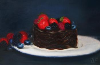 Cake with strawberries. Fomina Lyudmila