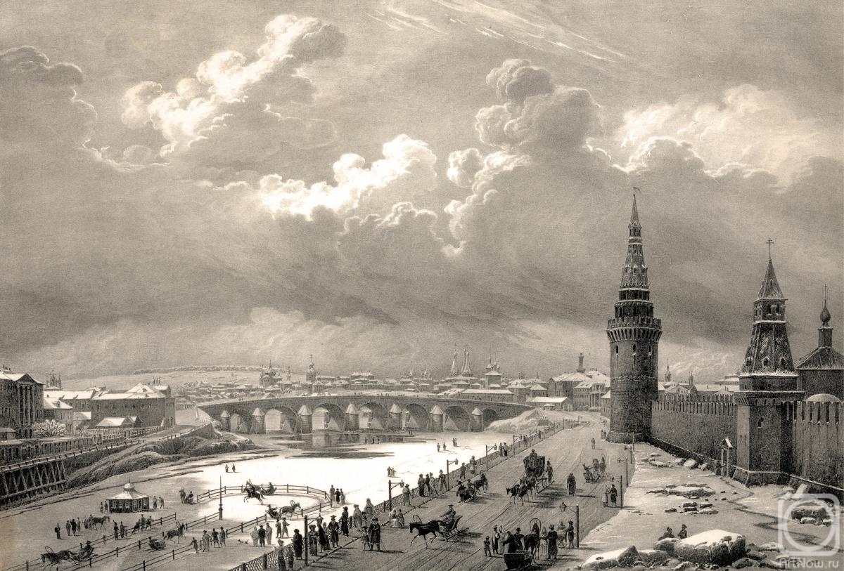 Kolotikhin Mikhail. Moscow. View of the Kremlin and the Stone bridge