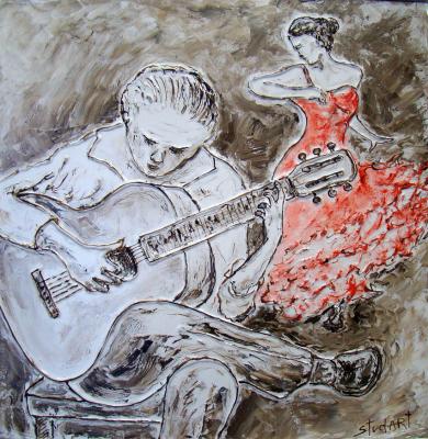The passion of flamenco 3 (right part of triptych)