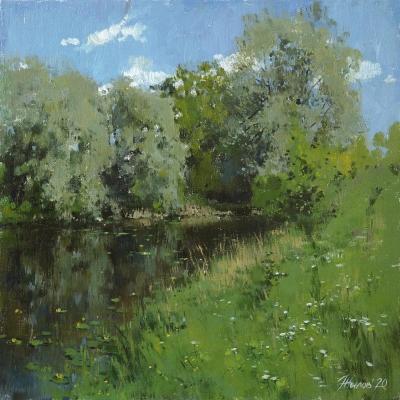 Summer day on the banks of Tesha (). Zhilov Andrey