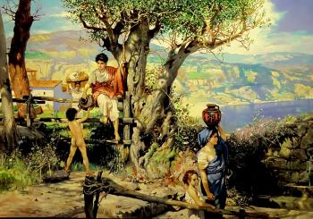 Rome. Village. For water (copy from Semiradsky)