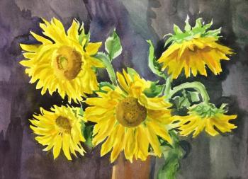 Study with sunflowers. Tsebenko Natalia