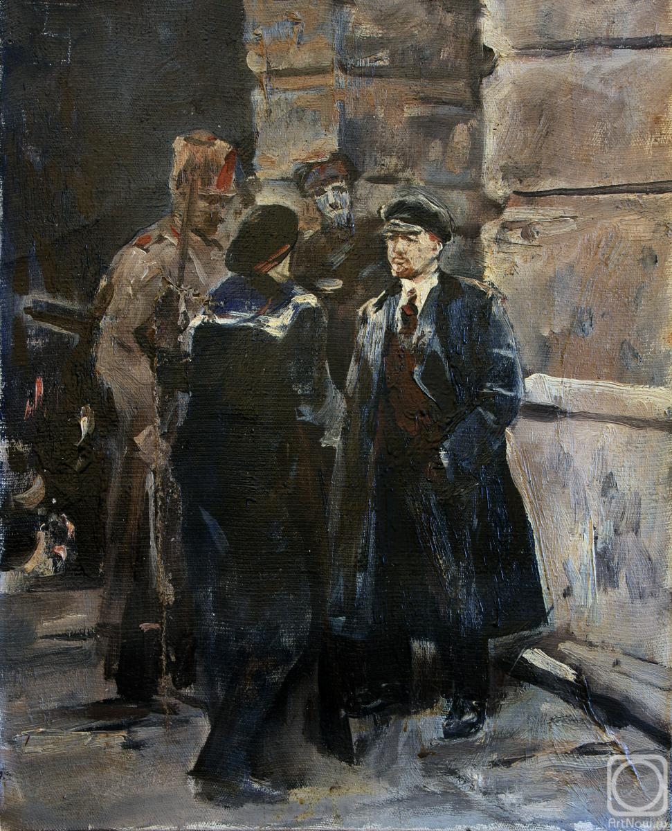 Orlov Gennady. Lenin, a conversation with soldiers and a sailor