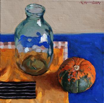 Pumpkin and jar. Maximchuk Nikita