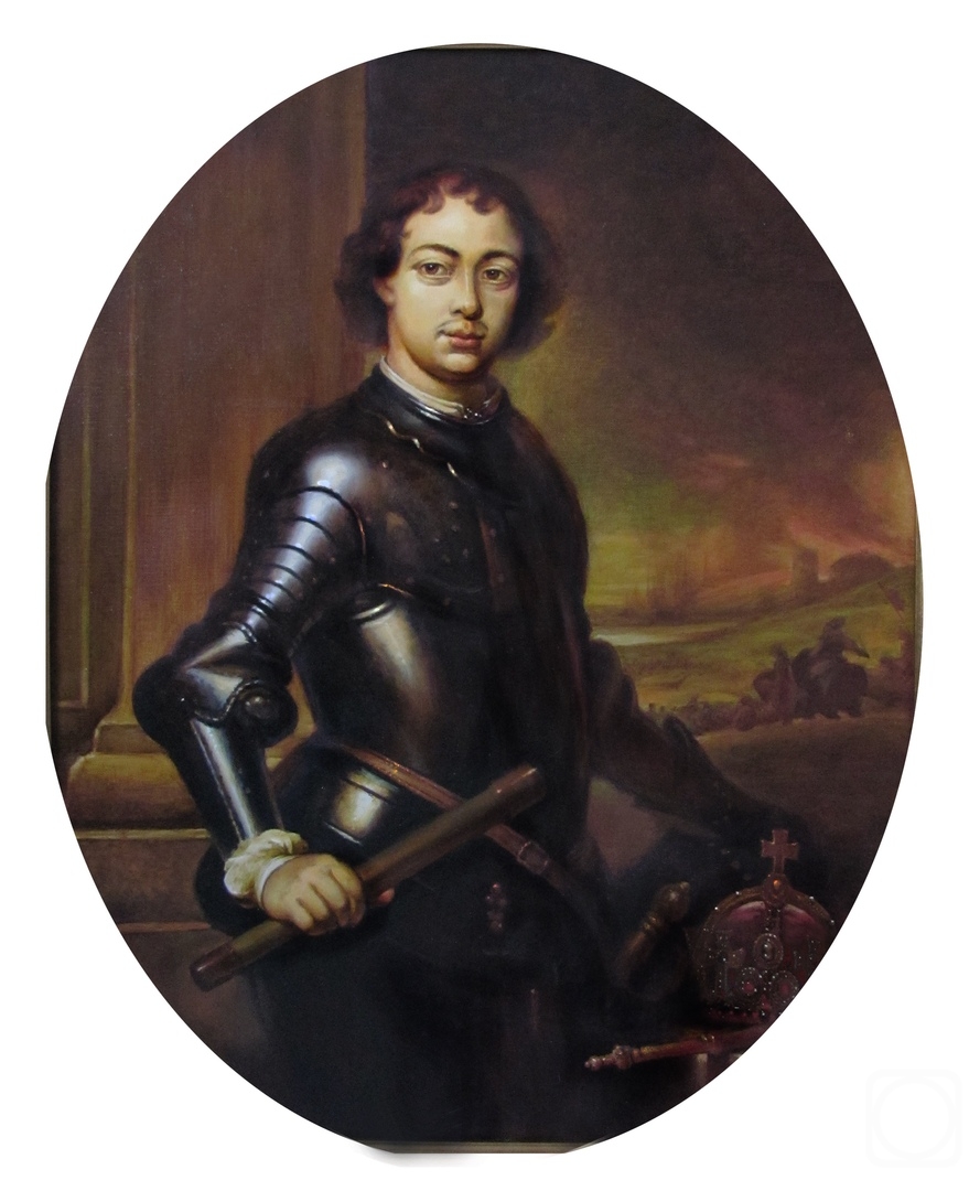 Bortsov Sergey. Portrait of Peter I. Jan Venix. 1697