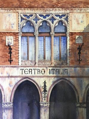 Facade of the Theatre in Venice. Shchepetnova Natalia
