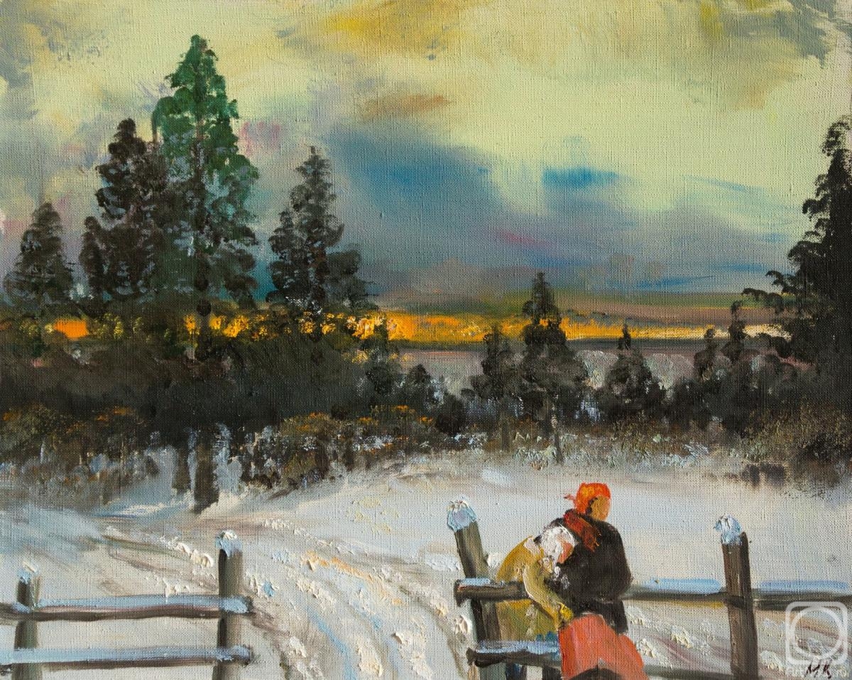 Kremer Mark. Winter evening, outskirts