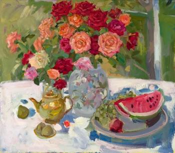 Roses and fruits (). Blinkova Anzhela