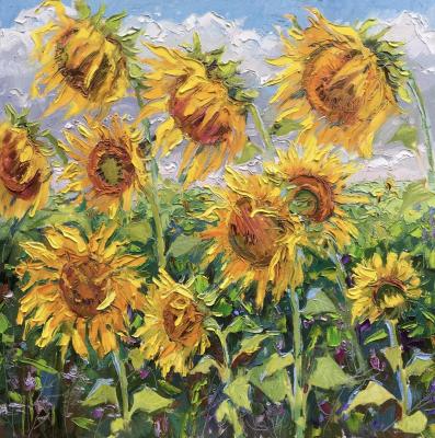 The wind in sunflowers. Ostrovskaya Elena