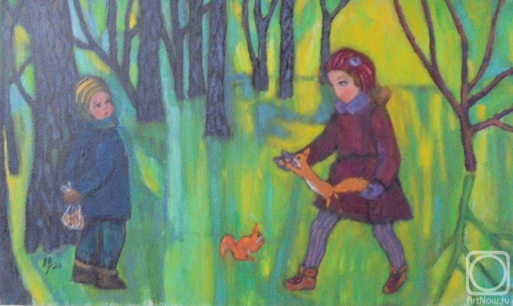 Vasileva Lyudmila. Squirrels in the park