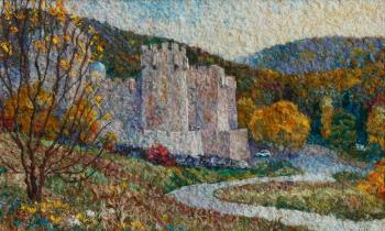 Autumn day at the monastery walls