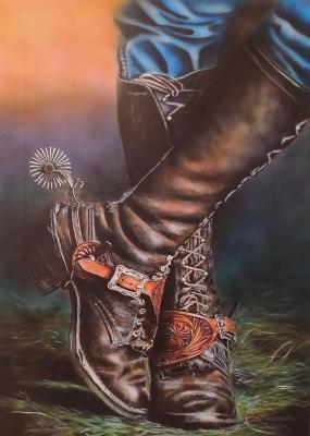 Boots with spurs. Litvinov Andrew