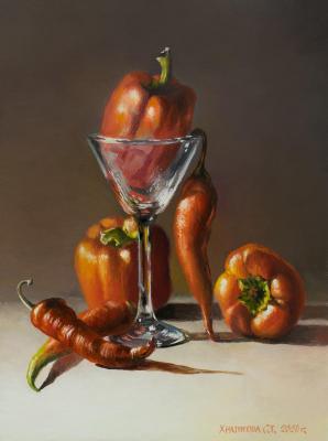 Still life with peppers. Khrapkova Svetlana