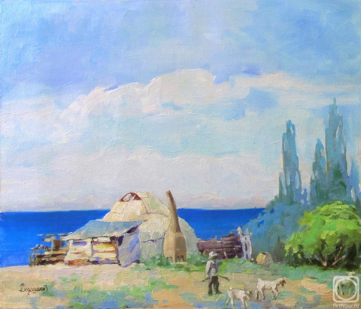 Vedeshina Zinaida. Issyk-Kul. By the blue sea