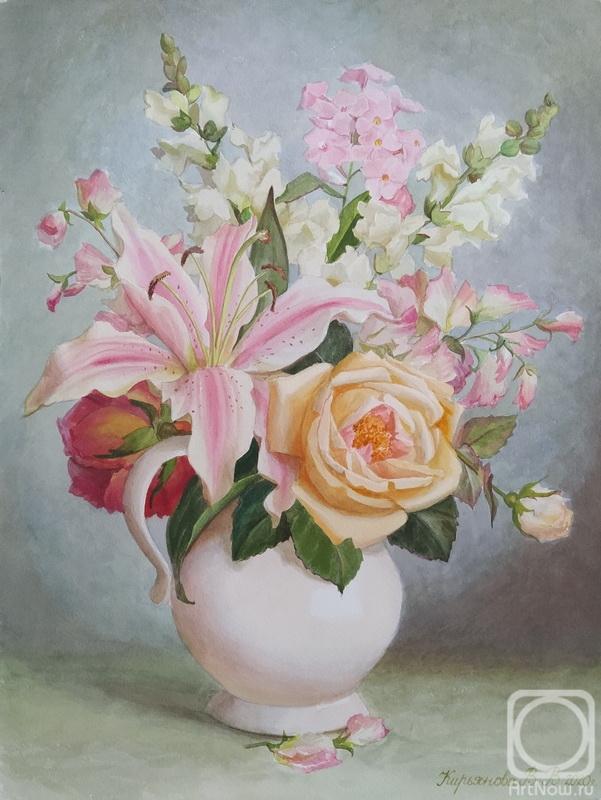 Kiryanova Victoria. Bouquet in a porcelain jug