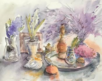 Still life with hyacinths. Kurnosenko Antonina