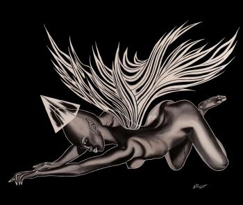 Flaming Angel (Art cycle "Angels"). Svetlyy Aleksandr