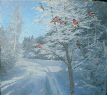 Painting Bullfinches. Rubinsky Pavel
