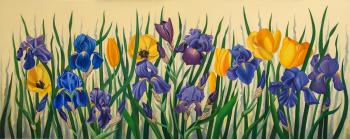 Irises and tulips. Elokhin Pavel