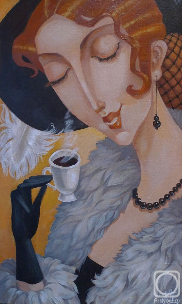Panina Kira. A cup of black coffee