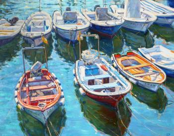 Afternoon in the port (from the series "Spanish boats")