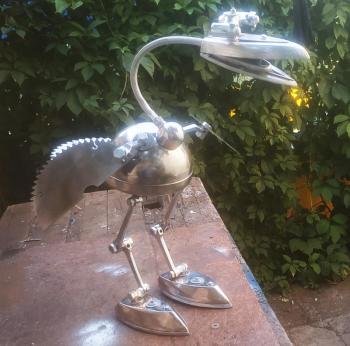 Bird made of scrap metal. Fedchenko Vladimir