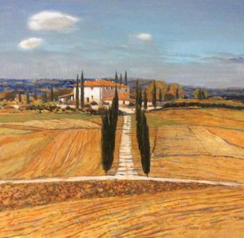 Tuscany. Gold fields. The White house