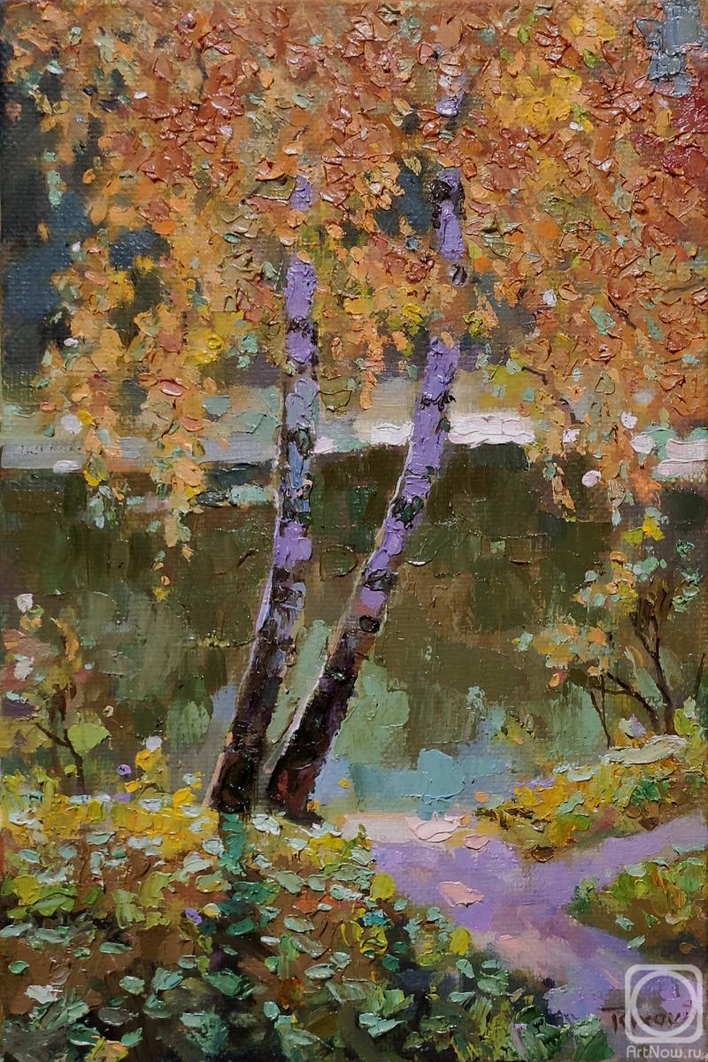 Volkov Sergey. Autumn-river-birches