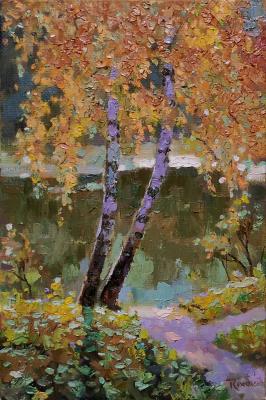Autumn-river-birches (). Volkov Sergey