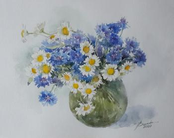Daisies and cornflowers. Volkova Tatiana