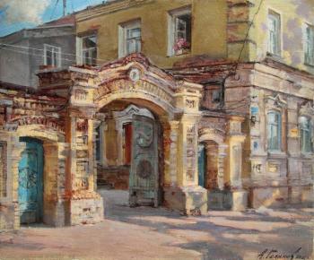 Ancient gate on Leo Tolstoy street. Chistopol
