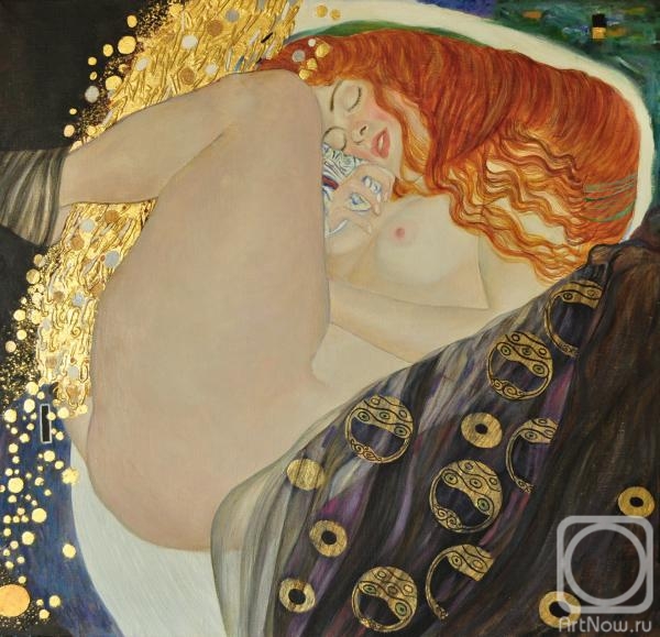 Zhukoff Fedor. Danae (copy of Gustav Klimt)