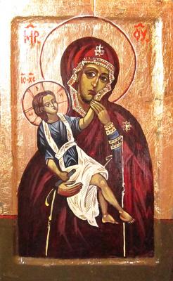Icon of Mother of God Vatopedi joy. Schubert Albina