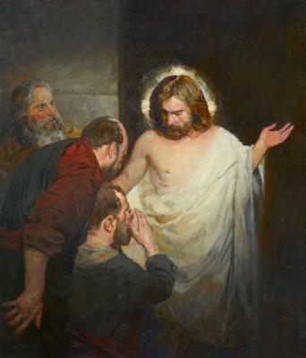 The appearance of Christ to the apostles (The assurance of Thomas)