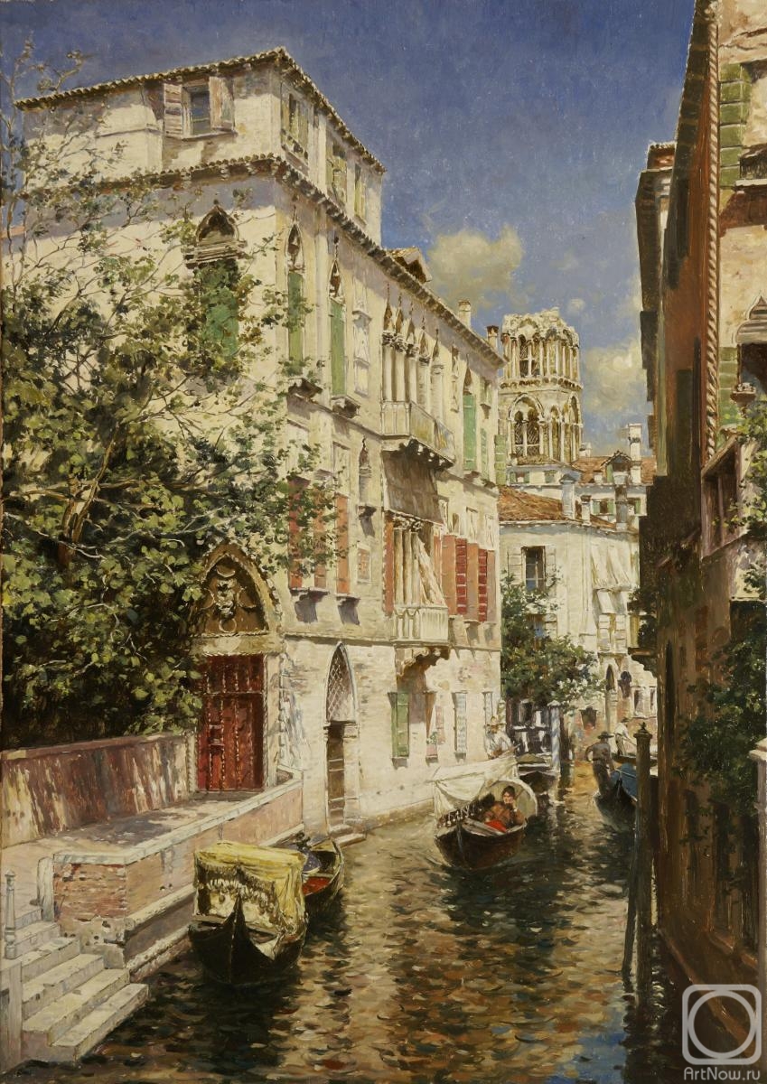 Aleksandrov Vladimir. A Venetian canal. Copy of the film. The Artist Rubens Santoro