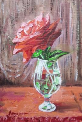 A rose in a wine glass. Lazareva Olga