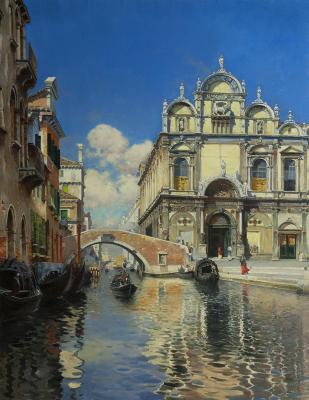 Scuola Grande di San Marco and Ponte Cavallo on the Rio dei Mendicanti, Venice