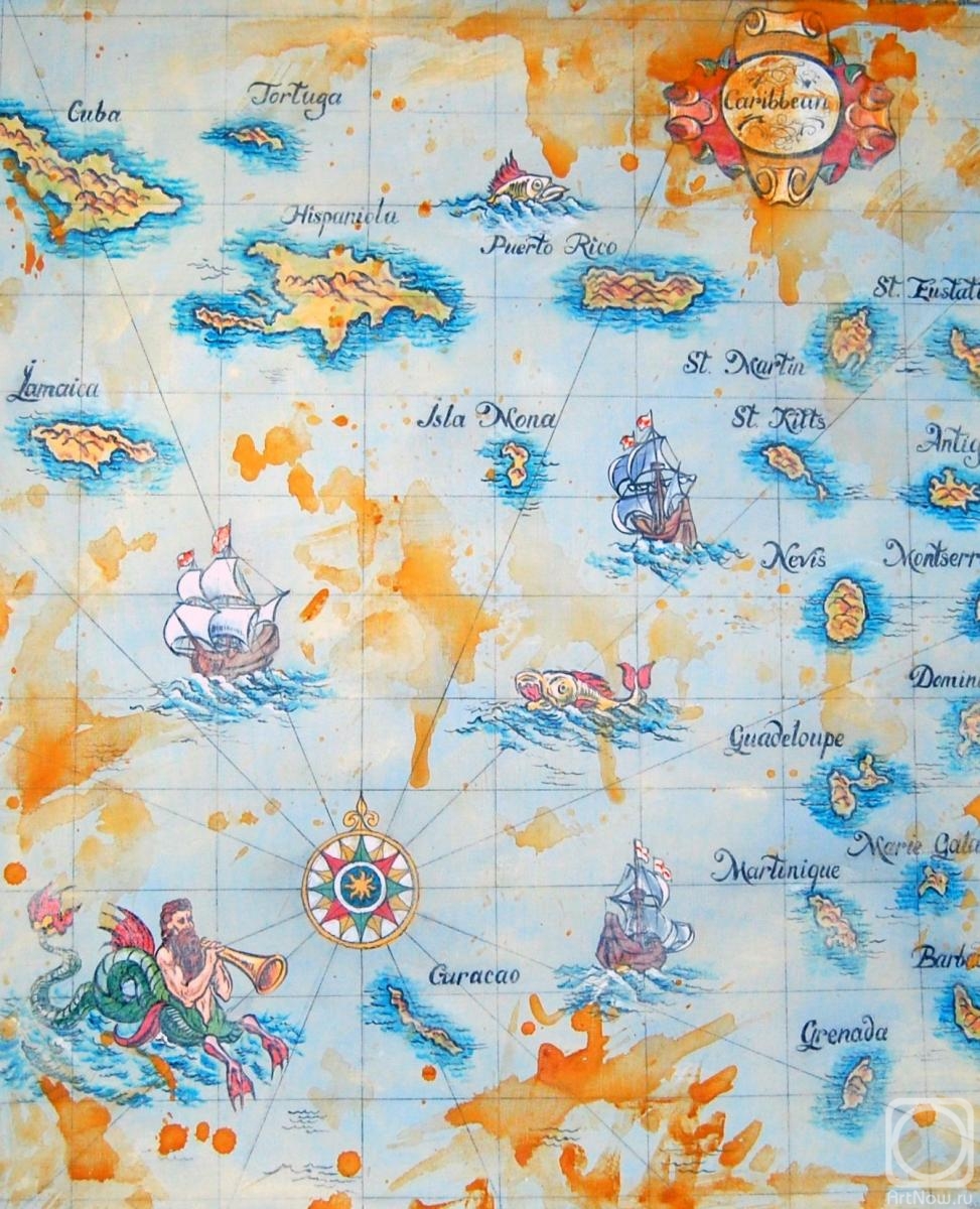Dobrovolskaya Gayane. The Map of the Caribbean