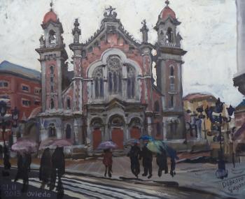 Oviedo, Church San Juan el Real, the rain. Dobrovolskaya Gayane
