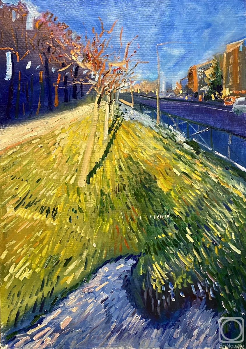 Картина маслом на холсте. Волошин Никита. Солнечный февраль