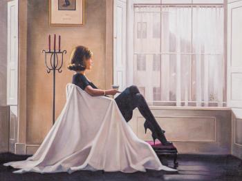 A copy of the picture of Jack Vettriano. In Thoughts of You. Kamskij Savelij