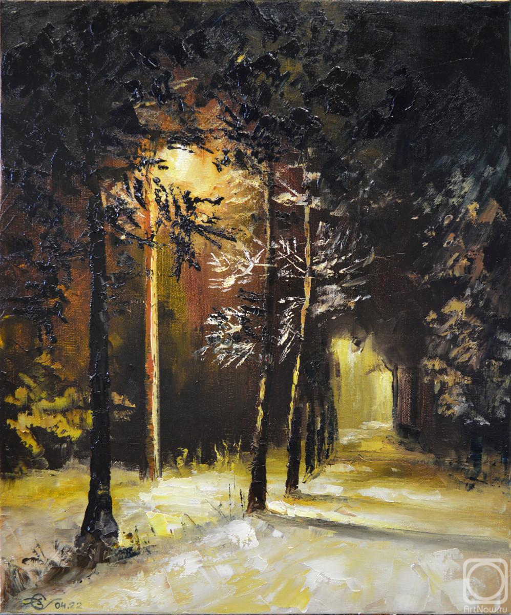 Stolyarov Vadim. Winter night alley